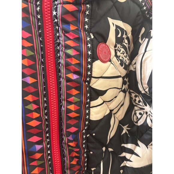FARM Rio Cerrado Sky Reversible Puffer Jacket Black & White Rainbow Size S - Picture 9 of 16